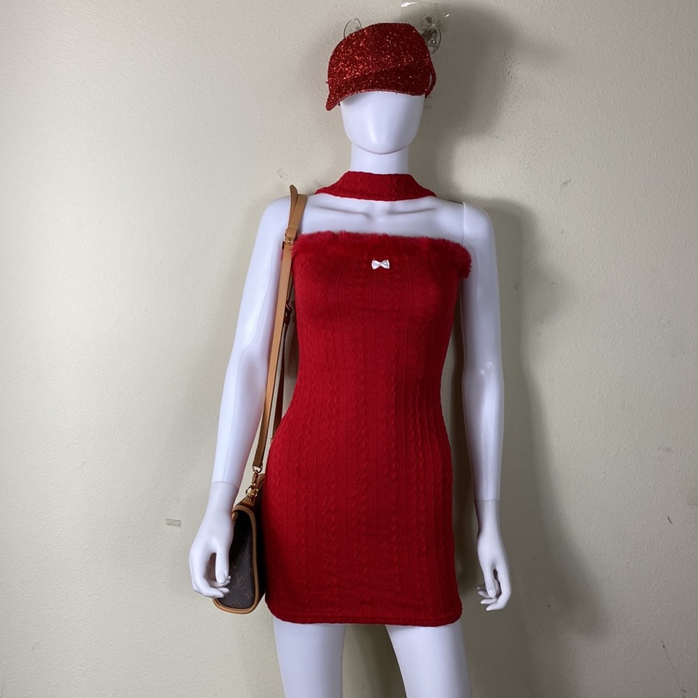 Look  Sky Stretchy Knitting Dress